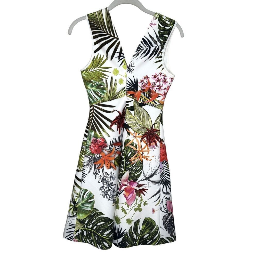 Clover Canyon Dress Womens Small Tropical Floral Print Sleeveless Cutout USA - Picture 6 of 10